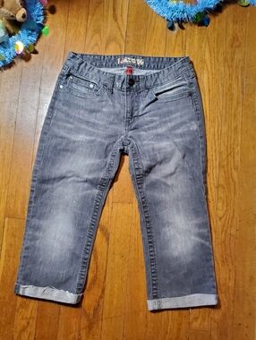 BKE Starlite Cropped Jeans in Washed Gray